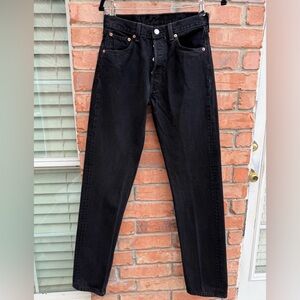 Classic 90s Vintage 501 Black Button Fly Jeans